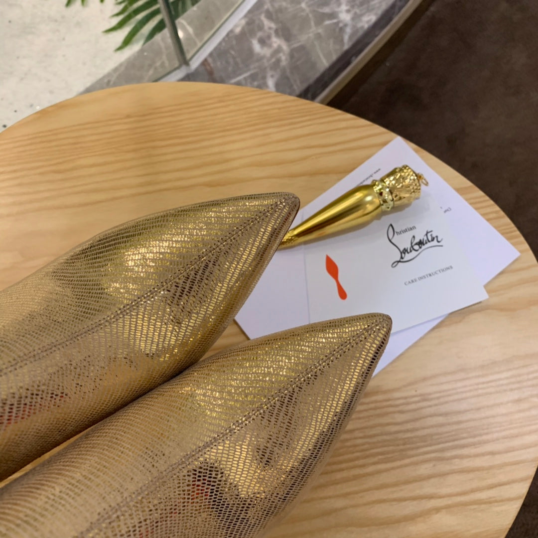 Christi** Loubout** new lizard pattern boots VIP1:1