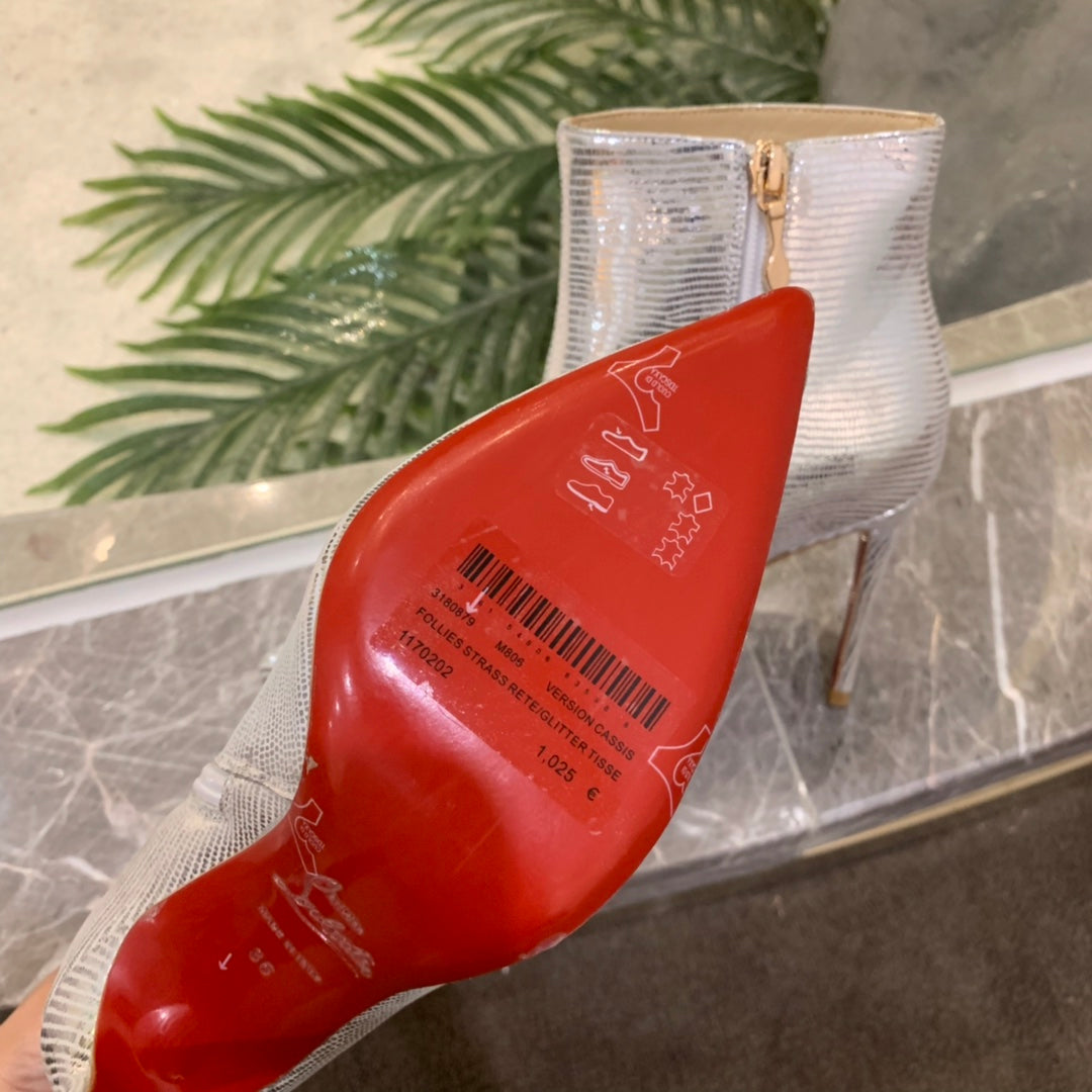 Christi** Loubout** new lizard pattern boots VIP1:1