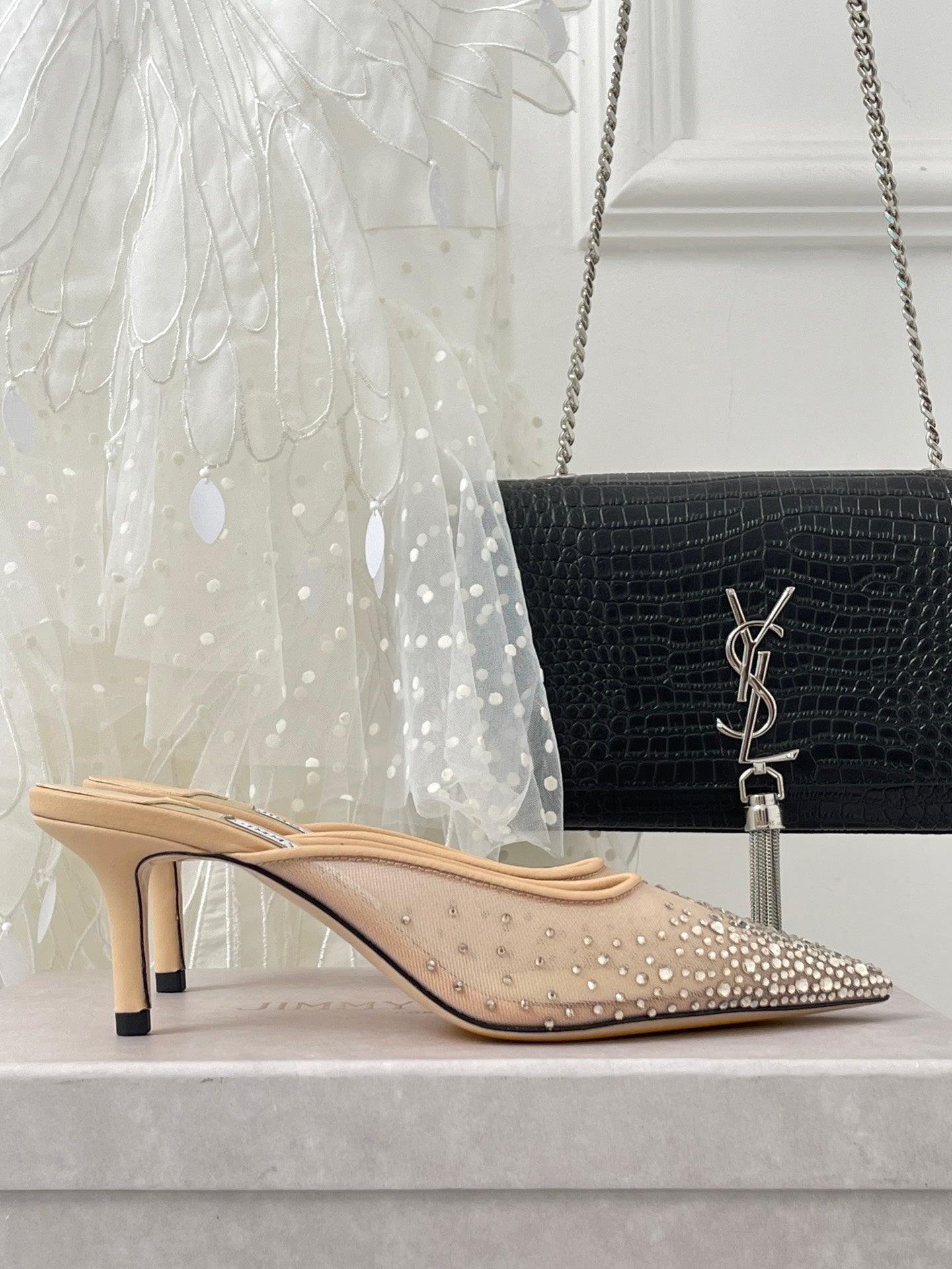 Jim** Cho* rhinestone high heels VIP1:1