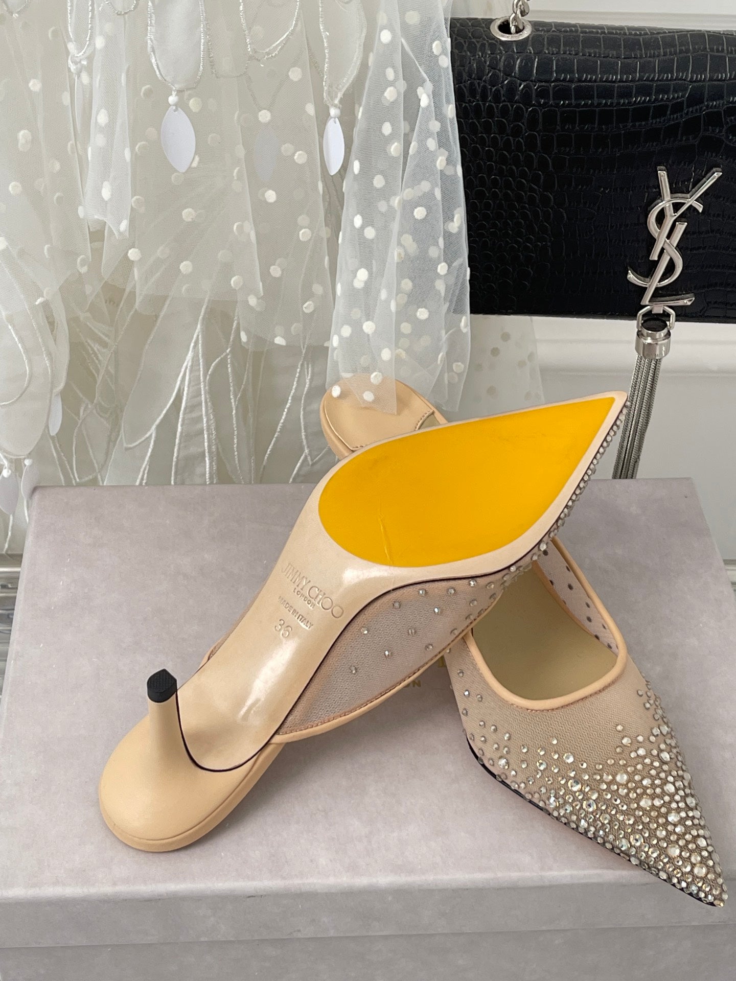 Jim** Cho* rhinestone high heels VIP1:1