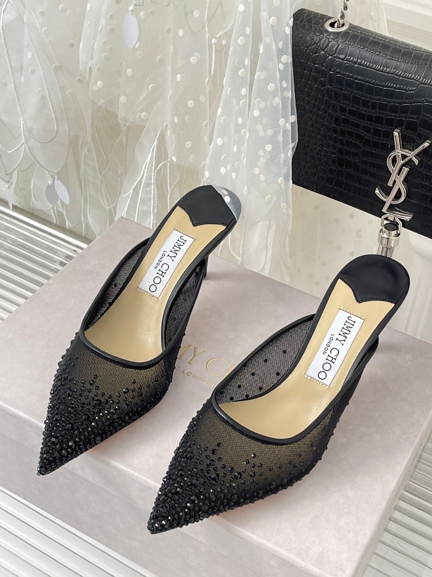 Jim** Cho* rhinestone high heels VIP1:1