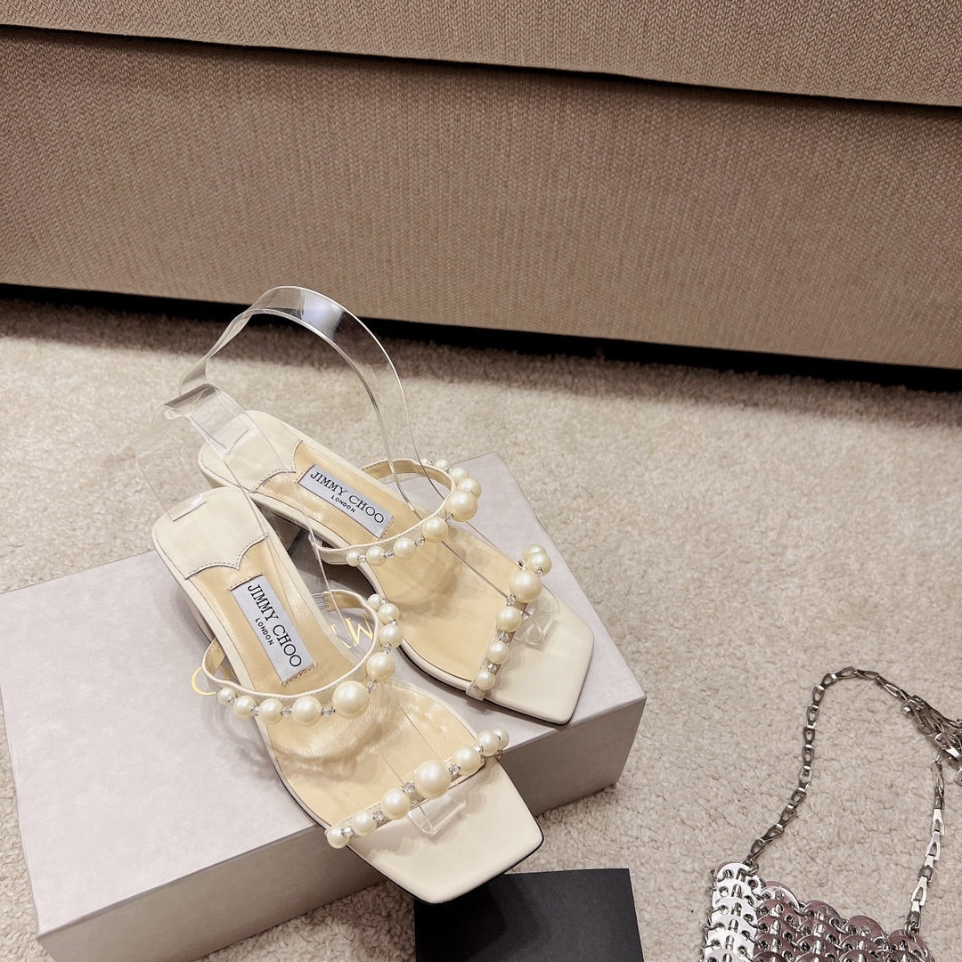 Jim** Cho*Pearl Sandals Summer VIP1:1