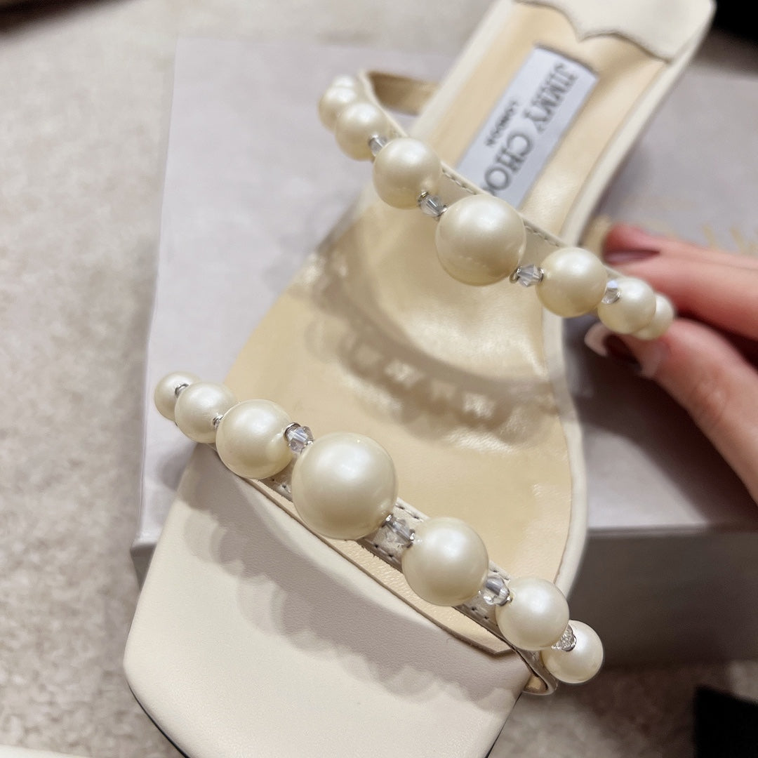 Jim** Cho*Pearl Sandals Summer VIP1:1
