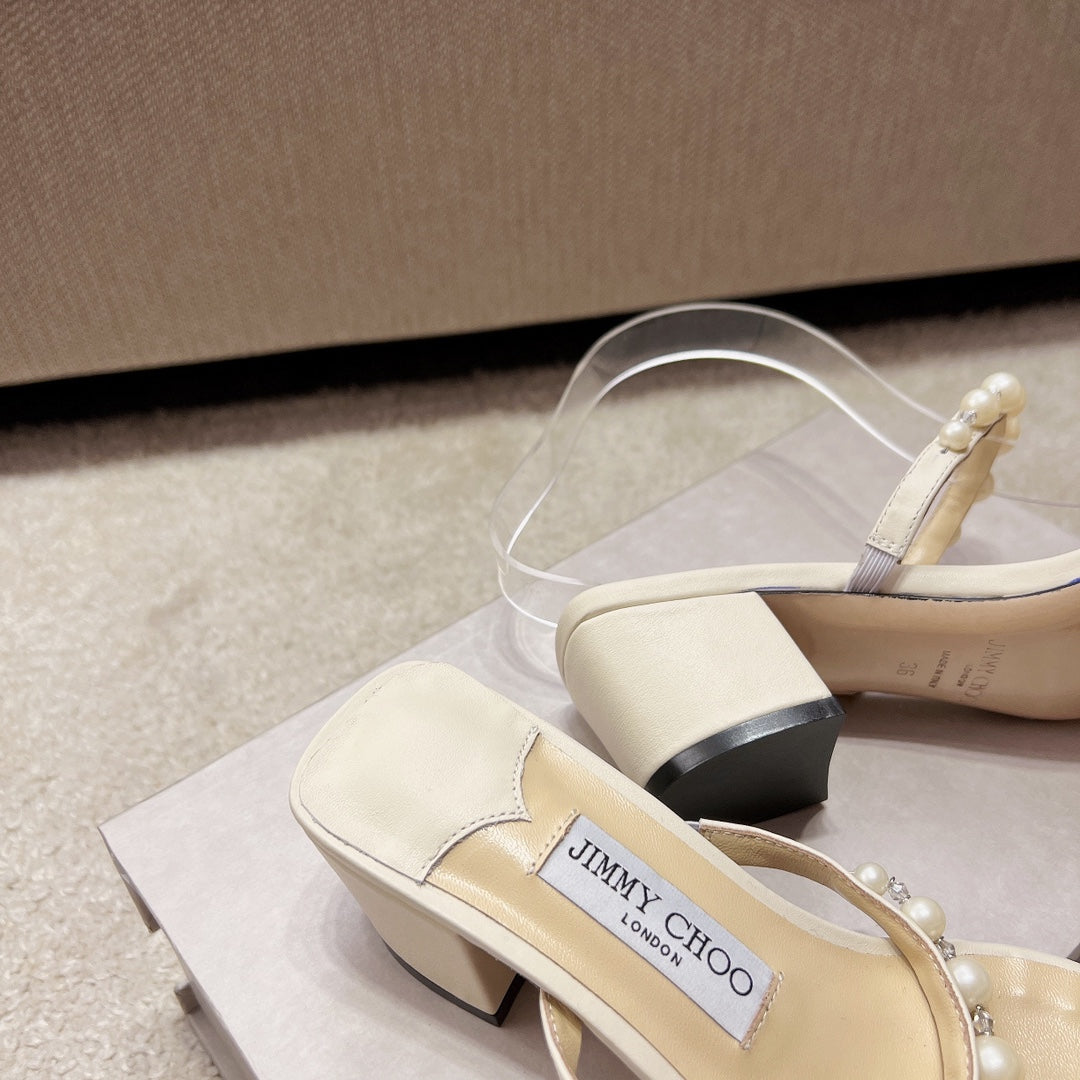 Jim** Cho*Pearl Sandals Summer VIP1:1