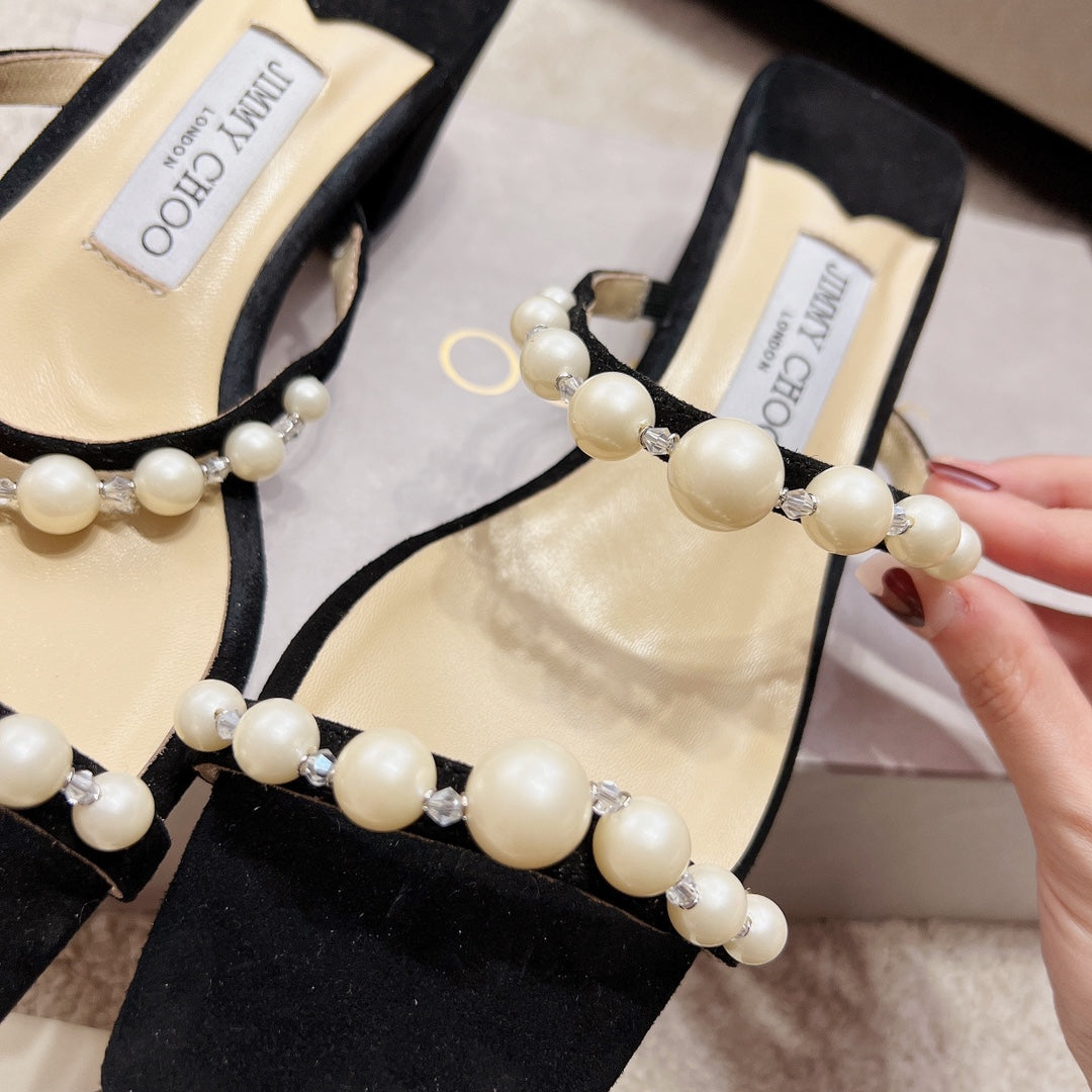 Jim** Cho*Pearl Sandals Summer VIP1:1