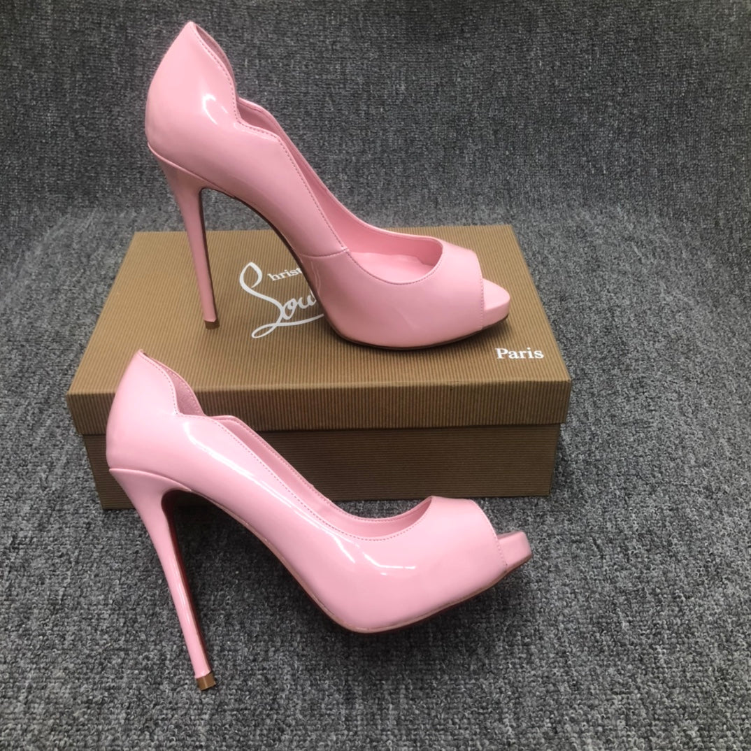Christia** Loubout** new pink high heels