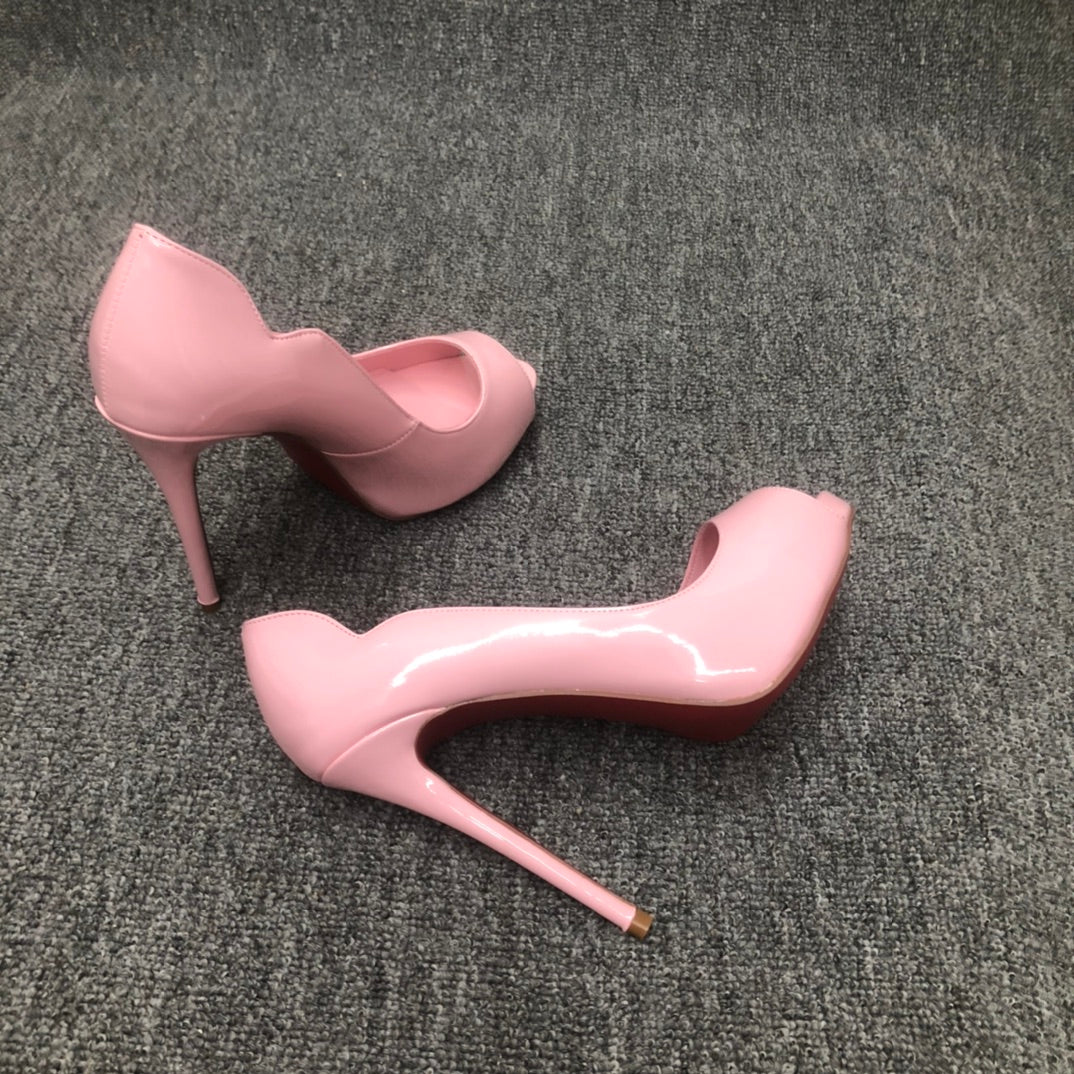 Christia** Loubout** new pink high heels