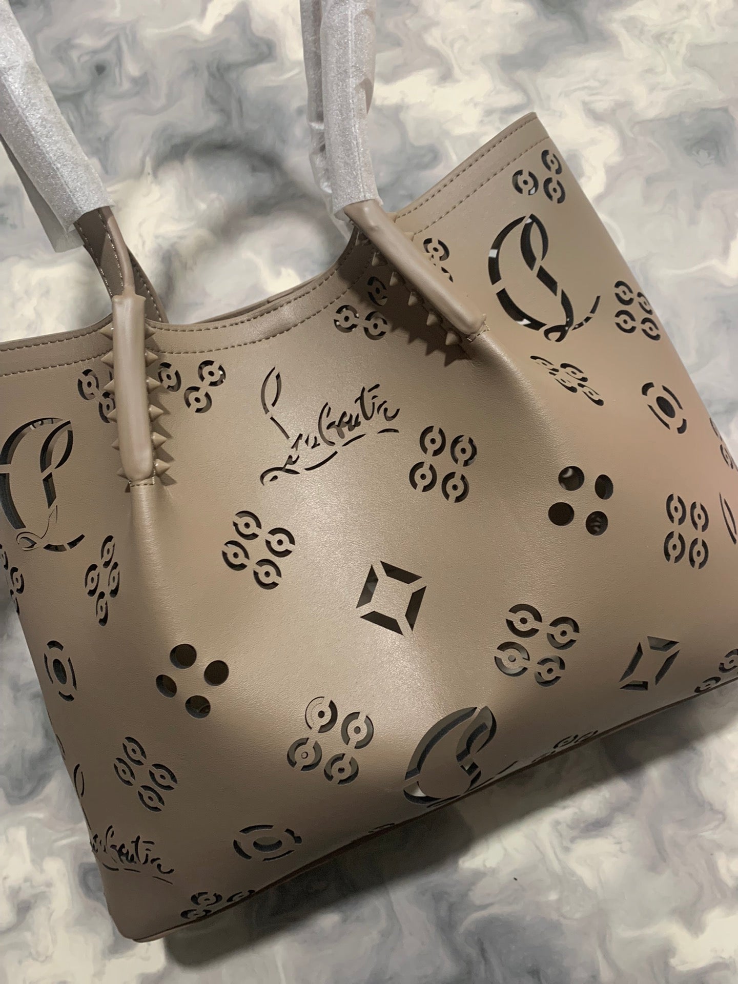 Christi** Loubout** hollow handbag