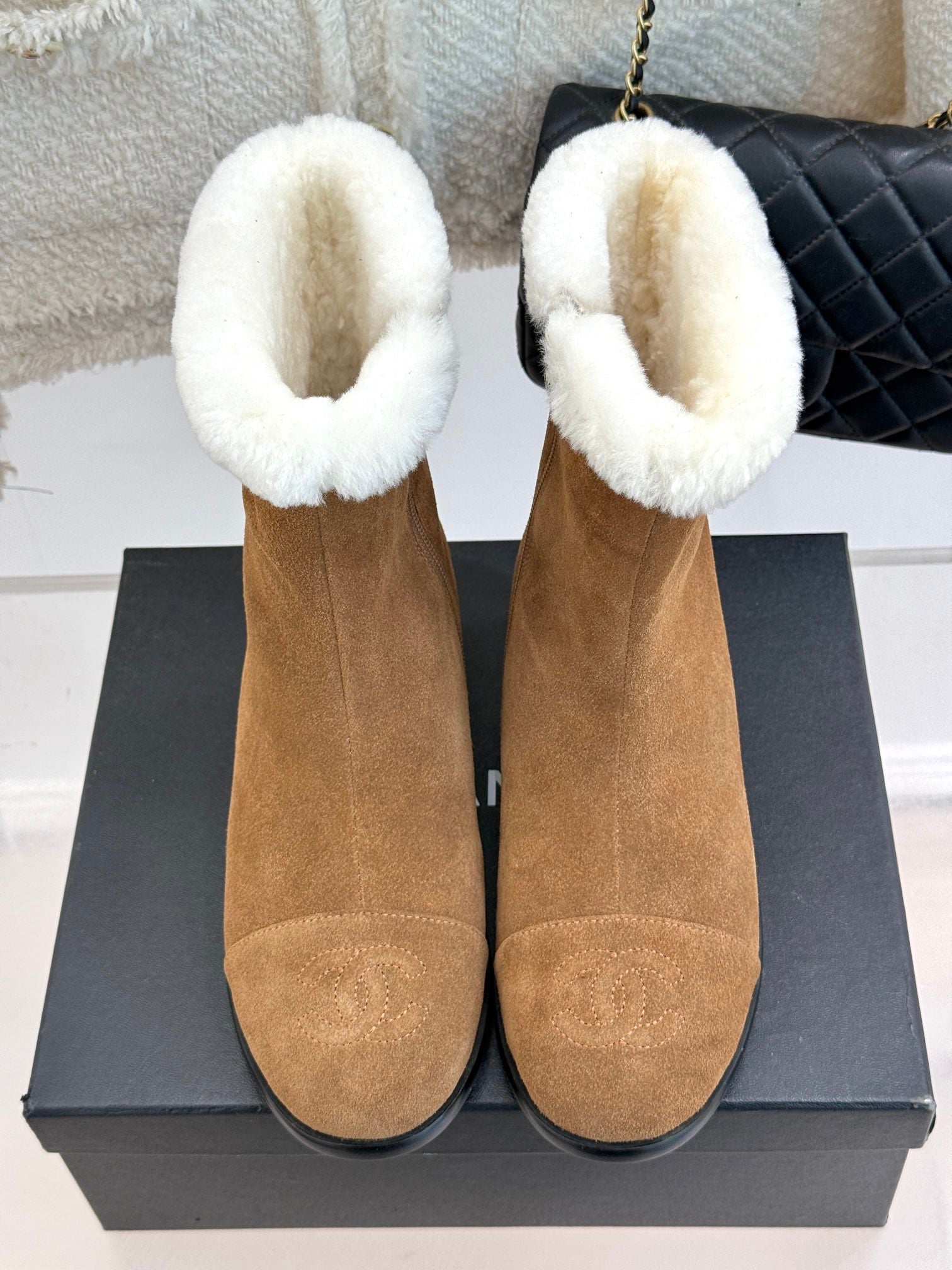 CHANE*｜Chanel classic autumn and winter double C color matching snow boots VIP 1:1